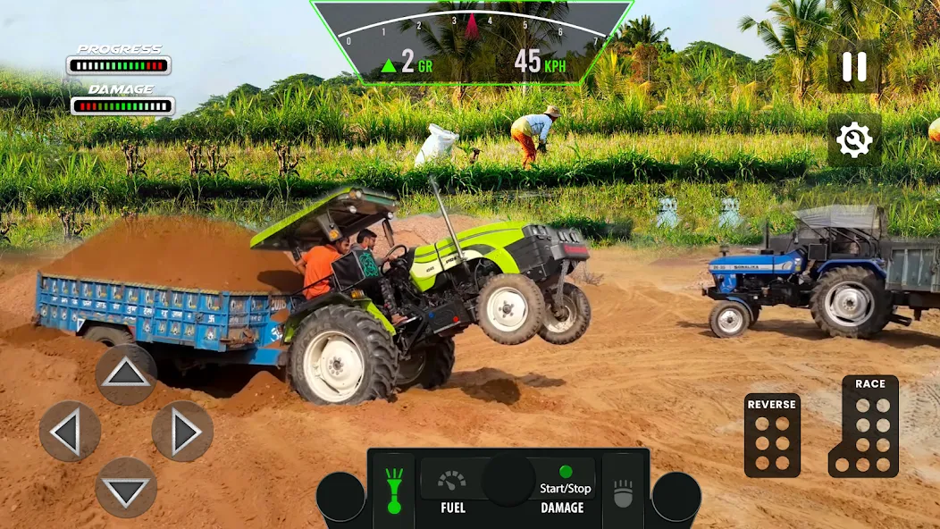 Tractor Simulator Farm Games MOD APK скачать на Андроид — Безлимитные деньги и топливо — скриншот 2