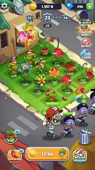 Merge Plants – Monster Defense — скачать мод: Безлимитные монеты и усиленные растения — скриншот 5