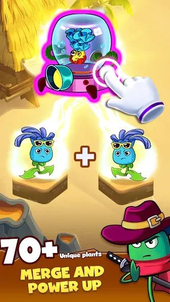 Zombie Defense - Plants War MOD APK: Безлимитные деньги и мощные растения — скриншот 3