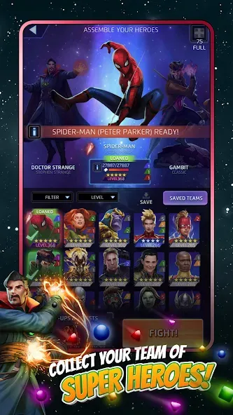 Скачать MARVEL Puzzle Quest: Hero RPG — Безлимитные ресурсы и герои — скриншот 2 Скачать MARVEL Puzzle Quest: Hero RPG — Безлимитные ресурсы и герои — скриншот 2