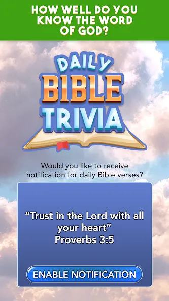 Daily Bible Trivia Bible Games MOD APK скачать на Андроид — Открыты все викторины и подсказки — скриншот 3