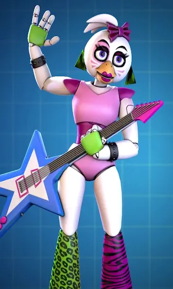 Glamrock Chica Workshop Glitch на телефон — скачать мод: Глитч в мастерской чики — скриншот 1
