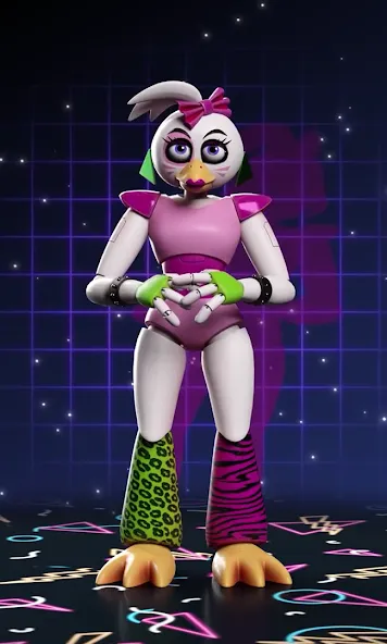 Glamrock Chica Workshop Glitch на телефон — скачать мод: Глитч в мастерской чики — скриншот 2