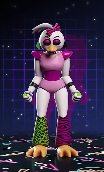 Glamrock Chica Workshop Glitch на телефон — скачать мод: Глитч в мастерской чики — скриншот 4
