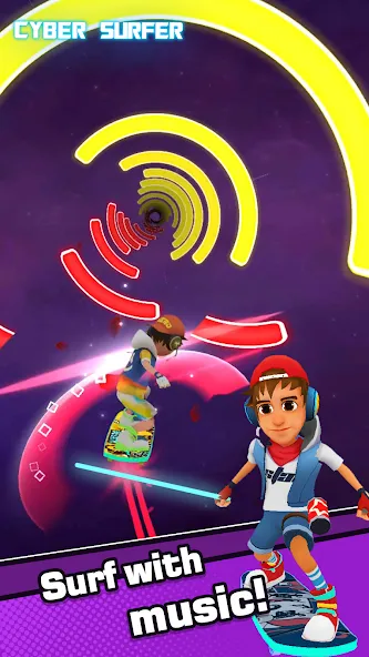 Cyber Surfer — скачать мод: Безлимитные деньги и энергия — скриншот 2 Cyber Surfer — скачать мод: Безлимитные деньги и энергия — скриншот 2