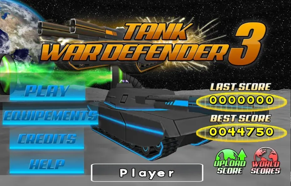 Скачать Tank War Defender 3 мод — Безлимитные деньги и мощные танки — скриншот 1