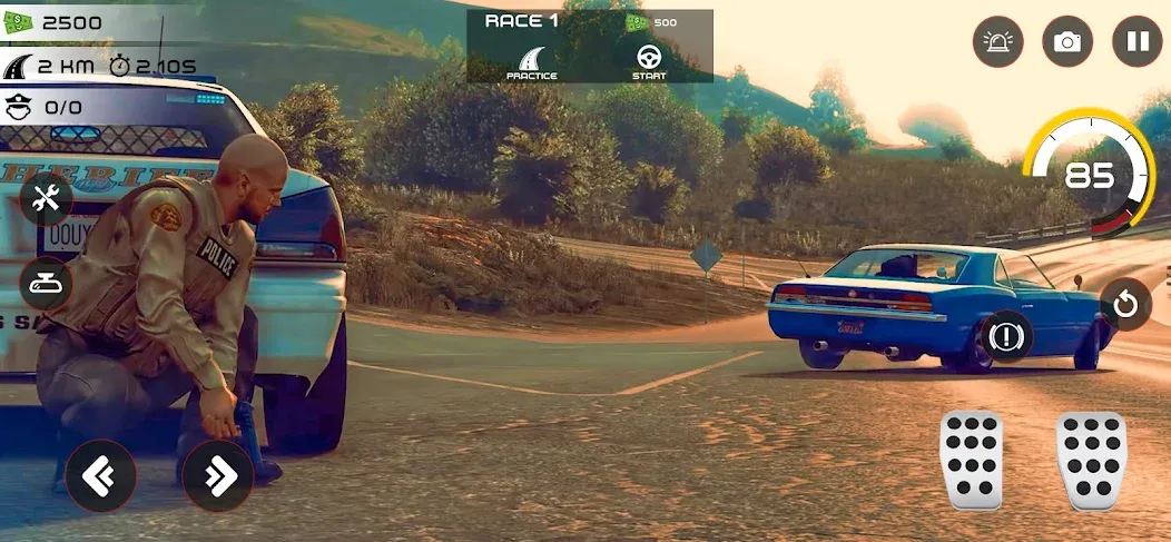 Скачать Highway Police Chase Simulator бесплатно — Безлимитные деньги и топливо — скриншот 3 Скачать Highway Police Chase Simulator бесплатно — Безлимитные деньги и топливо — скриншот 3