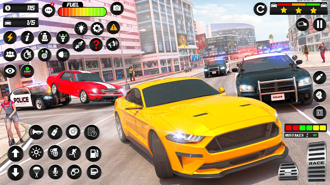 Police Car Chase Car Games — скачать мод: Безлимитные деньги и все машины открыты — скриншот 2 Police Car Chase Car Games — скачать мод: Безлимитные деньги и все машины открыты — скриншот 2