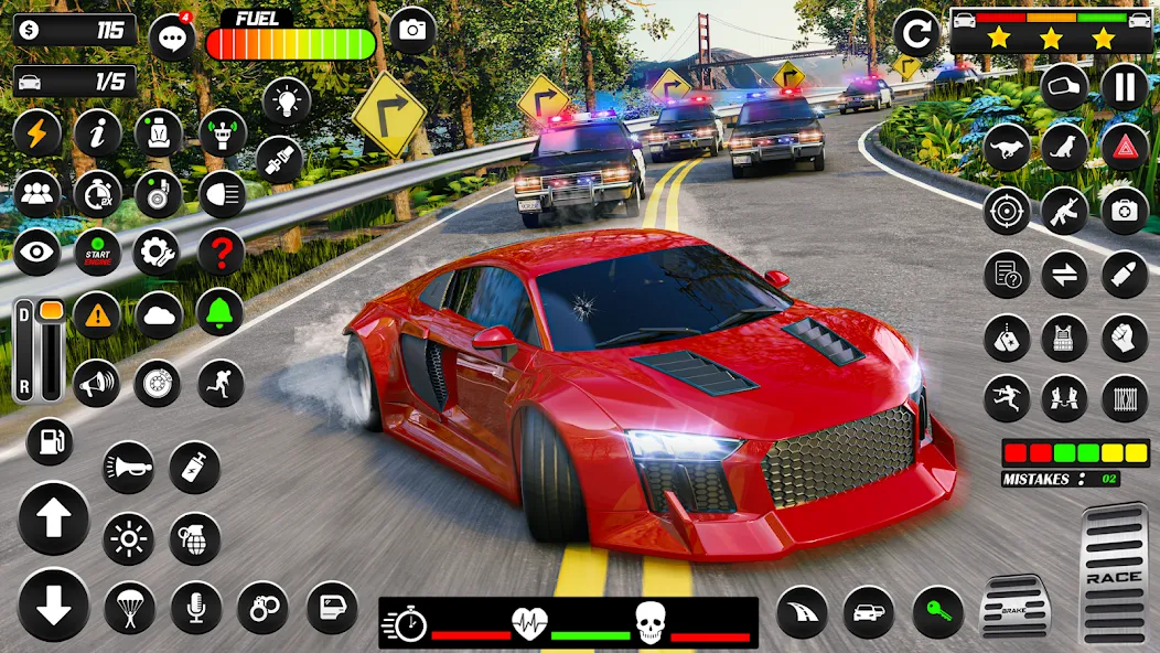 Police Car Chase Car Games — скачать мод: Безлимитные деньги и все машины открыты — скриншот 4 Police Car Chase Car Games — скачать мод: Безлимитные деньги и все машины открыты — скриншот 4