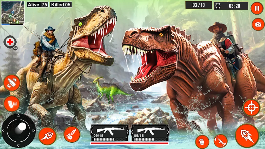 Real Dino Hunter 3D Gun Games — Безлимитные патроны и оружие, скачать мод APK — скриншот 2 Real Dino Hunter 3D Gun Games — Безлимитные патроны и оружие, скачать мод APK — скриншот 2