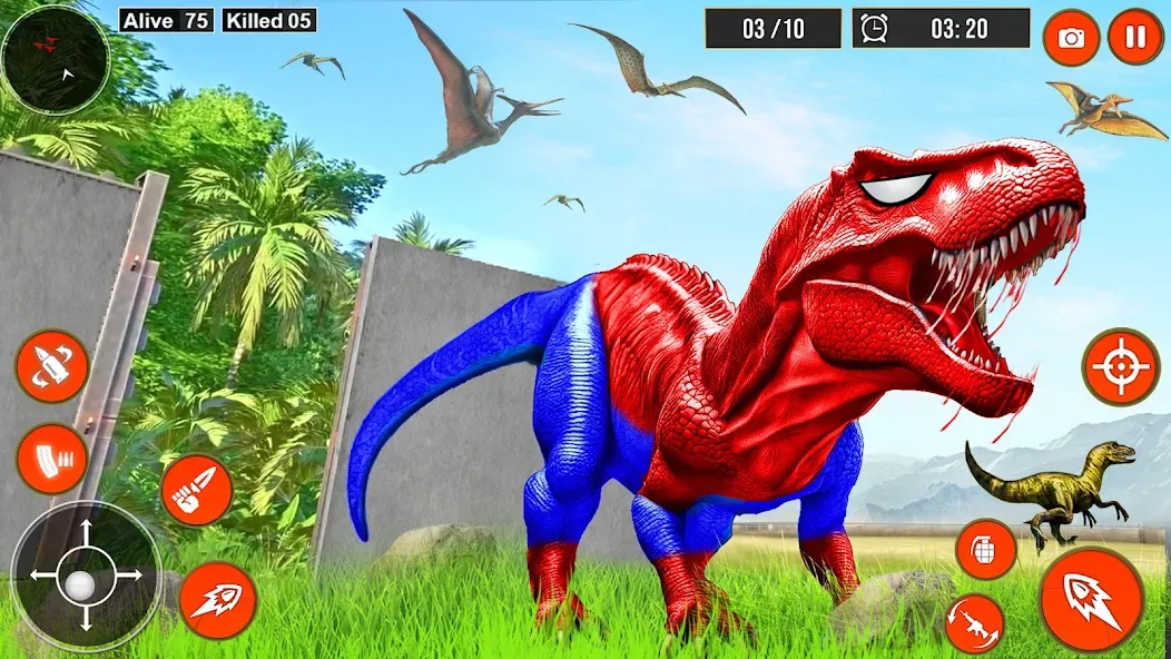 Real Dino Hunter 3D Gun Games — Безлимитные патроны и оружие, скачать мод APK — скриншот 3 Real Dino Hunter 3D Gun Games — Безлимитные патроны и оружие, скачать мод APK — скриншот 3