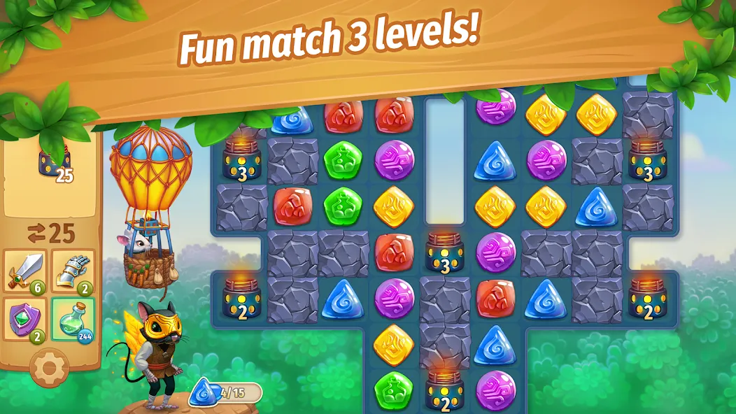 Скачать Strongblade: Match 3 Game последней версии — Безлимитные деньги и жизни — скриншот 2 Скачать Strongblade: Match 3 Game последней версии — Безлимитные деньги и жизни — скриншот 2