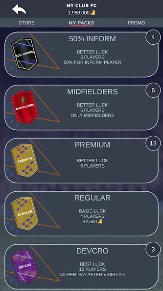 DEVCRO 23 - Draft, Packs! взлом APK — Бесплатные паки и безлимитные монеты — скриншот 2 DEVCRO 23 - Draft, Packs! взлом APK — Бесплатные паки и безлимитные монеты — скриншот 2