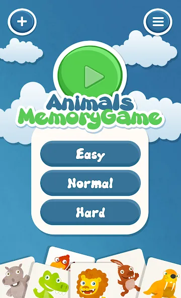 Animals memory game for kids MOD APK скачать на Андроид — Все животные и уровни открыты — скриншот 1 Animals memory game for kids MOD APK скачать на Андроид — Все животные и уровни открыты — скриншот 1