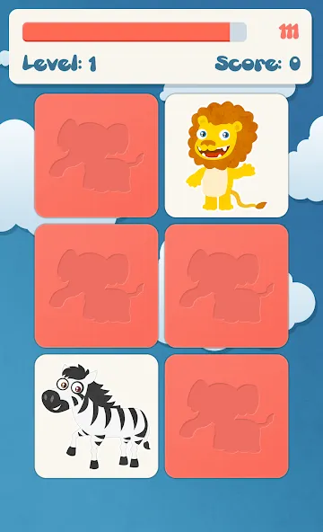 Animals memory game for kids MOD APK скачать на Андроид — Все животные и уровни открыты — скриншот 2 Animals memory game for kids MOD APK скачать на Андроид — Все животные и уровни открыты — скриншот 2