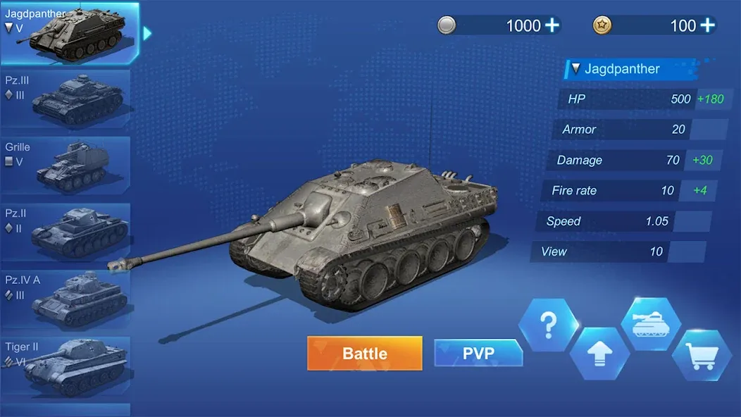 Ace Tank взломанный APK — Безлимитные деньги и мощные танки — скриншот 1 Ace Tank взломанный APK — Безлимитные деньги и мощные танки — скриншот 1