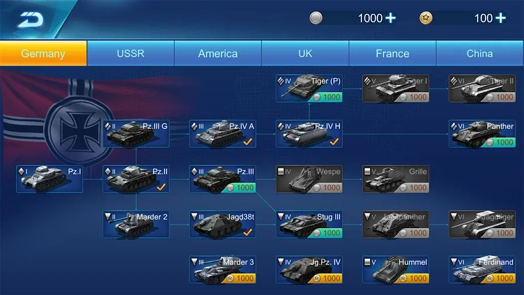 Ace Tank взломанный APK — Безлимитные деньги и мощные танки — скриншот 3 Ace Tank взломанный APK — Безлимитные деньги и мощные танки — скриншот 3