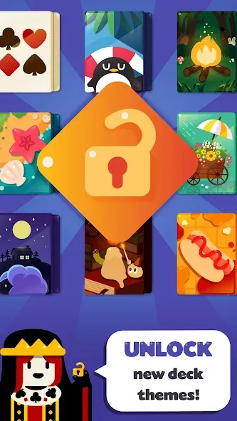 Скачать Solitaire: Decked Out Mod APK — Безлимитные подсказки и отмены ходов — скриншот 2