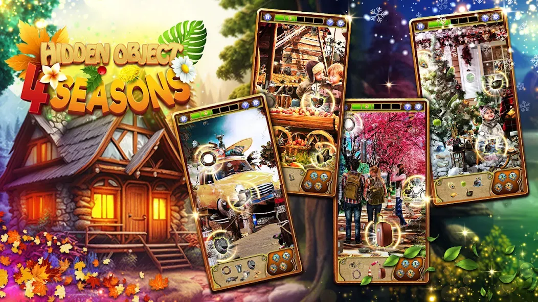 Hidden Object: 4 Seasons взлом на Андроид — Открыты все сезоны и уровни — скриншот 1