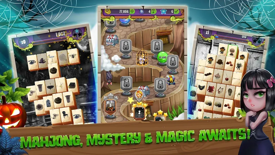 Mahjong: Secret Mansion бесплатно на Андроид — мод: Безлимитные монеты и открыты все уровни — скриншот 1 Mahjong: Secret Mansion бесплатно на Андроид — мод: Безлимитные монеты и открыты все уровни — скриншот 1