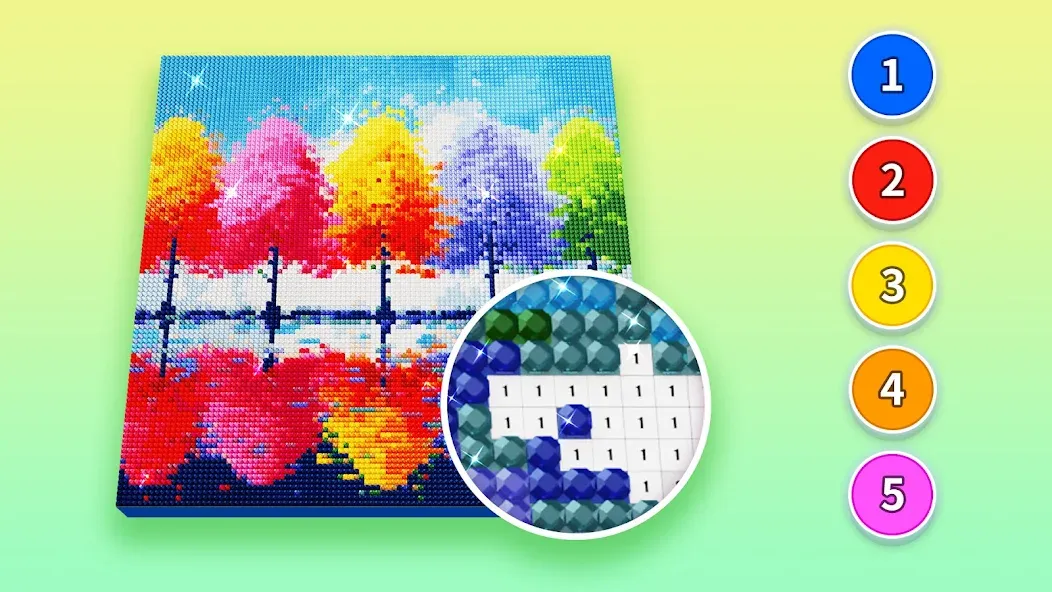 Diamond Painting by Number — Безлимитные алмазы и все наборы, скачать мод APK — скриншот 2 Diamond Painting by Number — Безлимитные алмазы и все наборы, скачать мод APK — скриншот 2