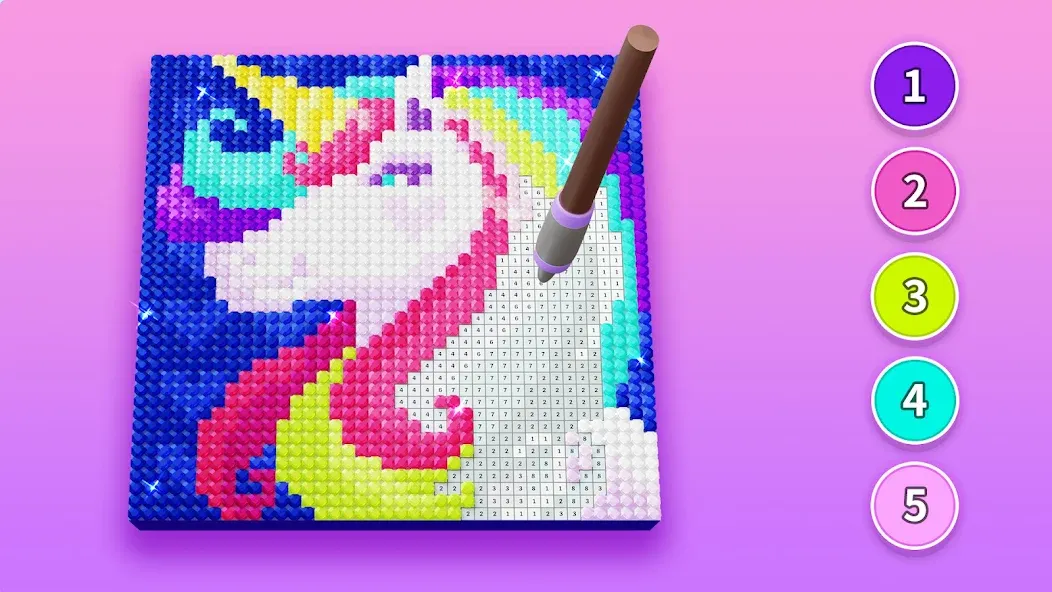 Diamond Painting by Number — Безлимитные алмазы и все наборы, скачать мод APK — скриншот 4 Diamond Painting by Number — Безлимитные алмазы и все наборы, скачать мод APK — скриншот 4