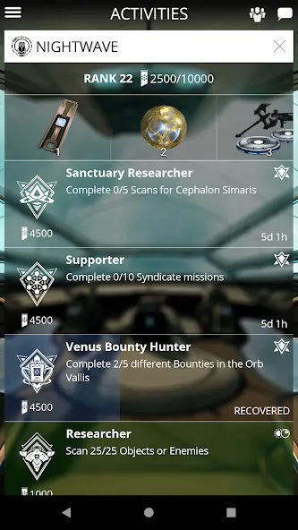 Warframe Companion взлом на Андроид — Все функции разблокированы — скриншот 2