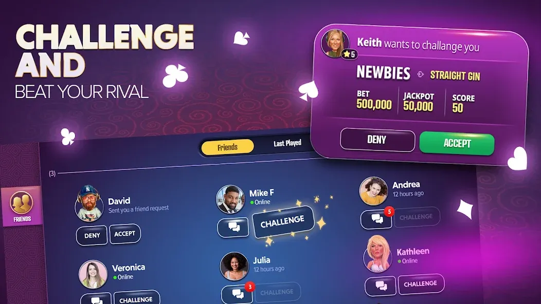 Gin Rummy Extra - Online Rummy взлом на Андроид — Безлимитные монеты и премиум-функции — скриншот 3