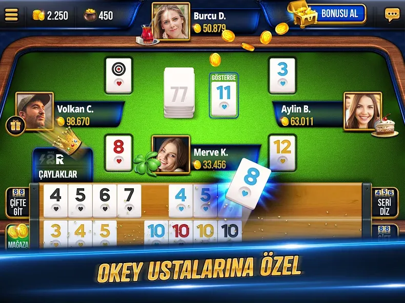 Tekel Okey бесплатно на Андроид — мод: Безлимитные монеты и подсказки — скриншот 5 Tekel Okey бесплатно на Андроид — мод: Безлимитные монеты и подсказки — скриншот 5