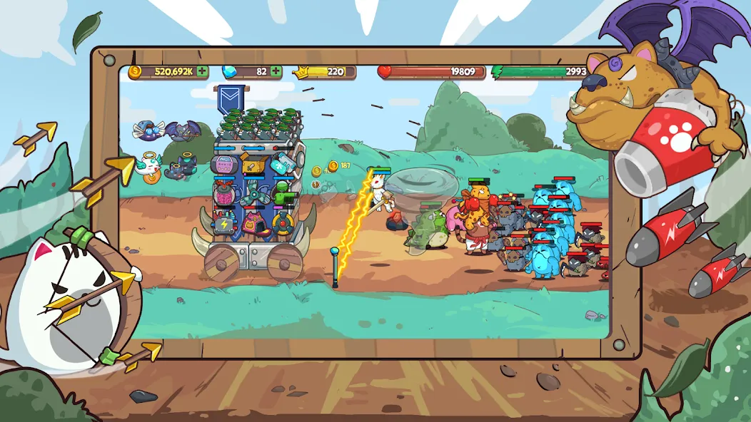 Скачать CatnRobot Idle TD: Battle Cat мод — Безлимитные деньги и усиленные башни — скриншот 1 Скачать CatnRobot Idle TD: Battle Cat мод — Безлимитные деньги и усиленные башни — скриншот 1