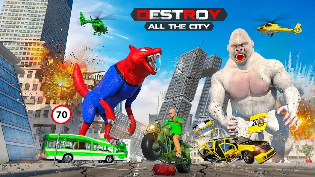 Giant Gorilla Bigfoot Monster MOD APK скачать на Андроид — Безлимитные деньги и усиленная атака — скриншот 1 Giant Gorilla Bigfoot Monster MOD APK скачать на Андроид — Безлимитные деньги и усиленная атака — скриншот 1