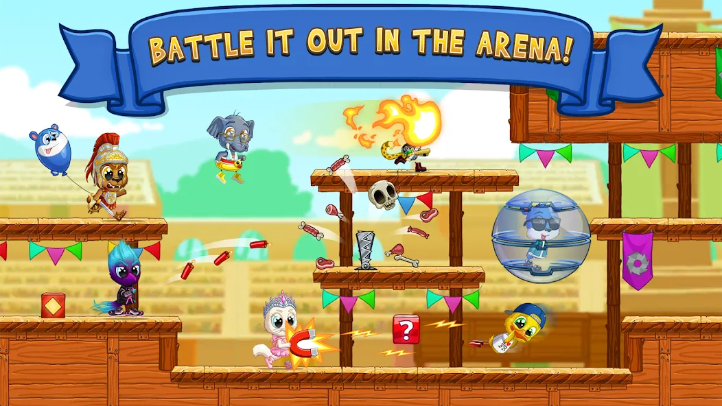 Fun Run 3 - Multiplayer Games бесплатно на Андроид — мод: Без рекламы и все персонажи открыты — скриншот 5