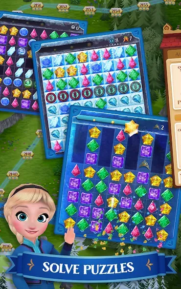 Disney Frozen Free Fall Games (Мод: Безлимитные жизни и кристаллы) — скачать на Андроид — скриншот 1 Disney Frozen Free Fall Games (Мод: Безлимитные жизни и кристаллы) — скачать на Андроид — скриншот 1