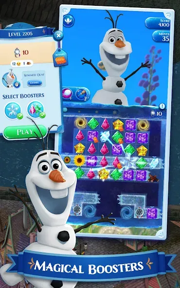 Disney Frozen Free Fall Games (Мод: Безлимитные жизни и кристаллы) — скачать на Андроид — скриншот 5 Disney Frozen Free Fall Games (Мод: Безлимитные жизни и кристаллы) — скачать на Андроид — скриншот 5