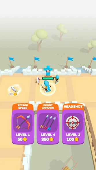 Wild Archer: Castle Defense MOD APK скачать на Андроид — Безлимитные монеты и усиленный урон — скриншот 3 Wild Archer: Castle Defense MOD APK скачать на Андроид — Безлимитные монеты и усиленный урон — скриншот 3