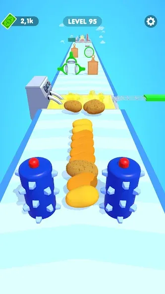Potato Rush — скачать мод: Безлимитные монеты и ускоренная прокачка — скриншот 2