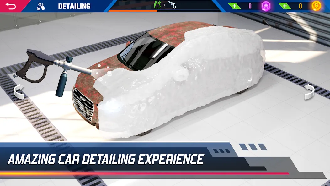 Скачать Car Detailing Simulator 2023 мод — Безлимитные деньги и все машины — скриншот 1