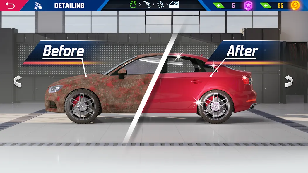 Скачать Car Detailing Simulator 2023 мод — Безлимитные деньги и все машины — скриншот 2