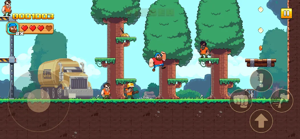 Timberman The Big Adventure взлом APK — Открыты все уровни и герои — скриншот 2