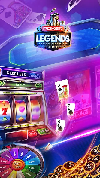 Poker Legends - Texas Hold'em взлом APK — Безлимитные фишки и премиум разблокирован — скриншот 2 Poker Legends - Texas Hold'em взлом APK — Безлимитные фишки и премиум разблокирован — скриншот 2