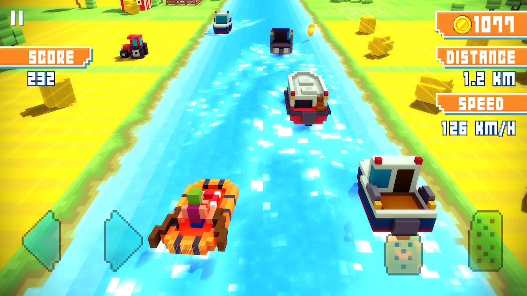 Скачать Blocky Highway: Traffic Racing мод — Безлимитные деньги и топливо — скриншот 2