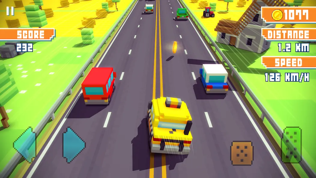 Скачать Blocky Highway: Traffic Racing мод — Безлимитные деньги и топливо — скриншот 5