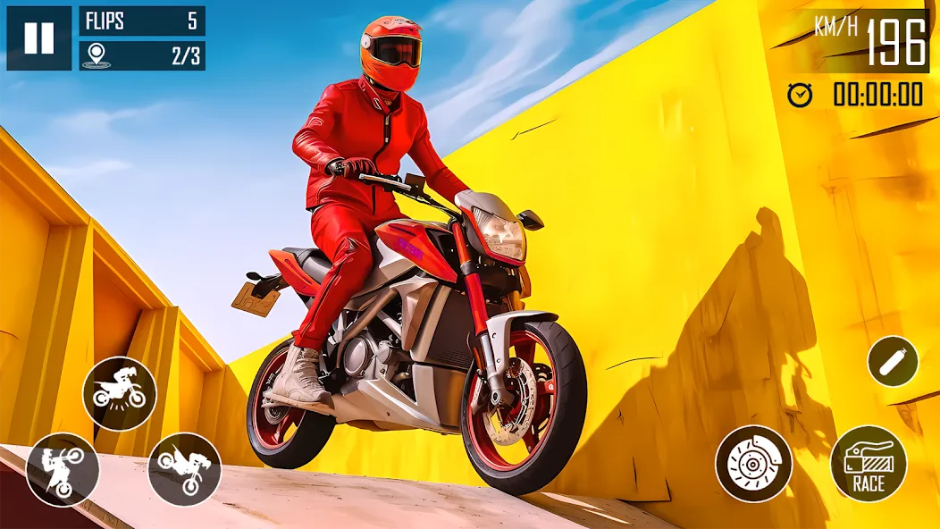 Мод Ultimate Bike Stunt: Bike Game — Безлимитные деньги и топливо, скачать APK — скриншот 3