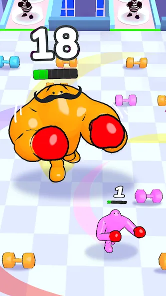 Punchy Race: Run & Fight Game MOD APK: Безлимитные деньги и энергия — скриншот 2 Punchy Race: Run & Fight Game MOD APK: Безлимитные деньги и энергия — скриншот 2