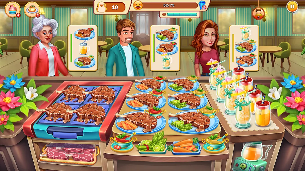 Food Cooking: Chef Restaurant взлом APK — Безлимитные деньги и все блюда открыты — скриншот 2