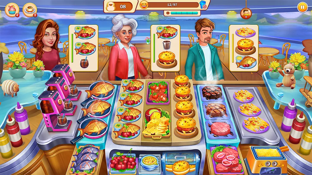 Food Cooking: Chef Restaurant взлом APK — Безлимитные деньги и все блюда открыты — скриншот 3