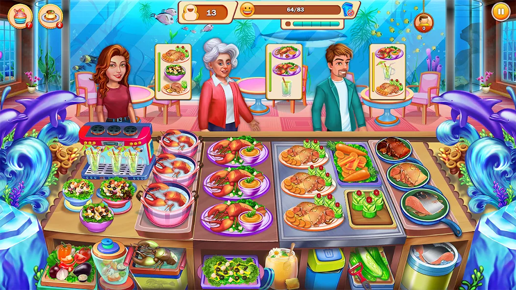 Food Cooking: Chef Restaurant взлом APK — Безлимитные деньги и все блюда открыты — скриншот 4