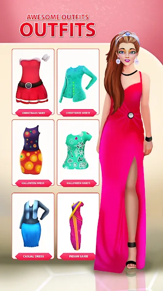 Girls Dress Up: Makeup Games — взломанная версия, Безлимитные монеты и все наряды — скриншот 4
