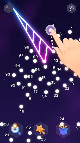 Скачать Dot it: Connect the Dots на Андроид с модом — Подсказки и все уровни открыты — скриншот 2