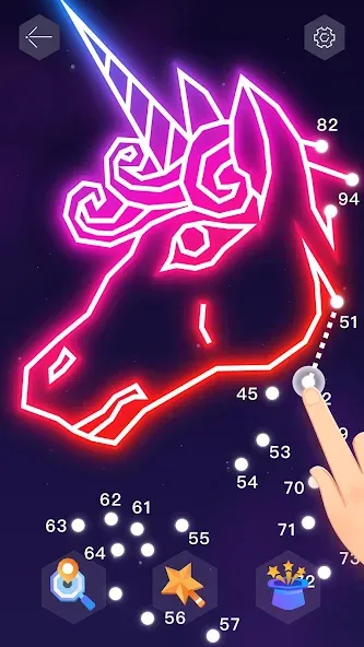 Скачать Dot it: Connect the Dots на Андроид с модом — Подсказки и все уровни открыты — скриншот 3